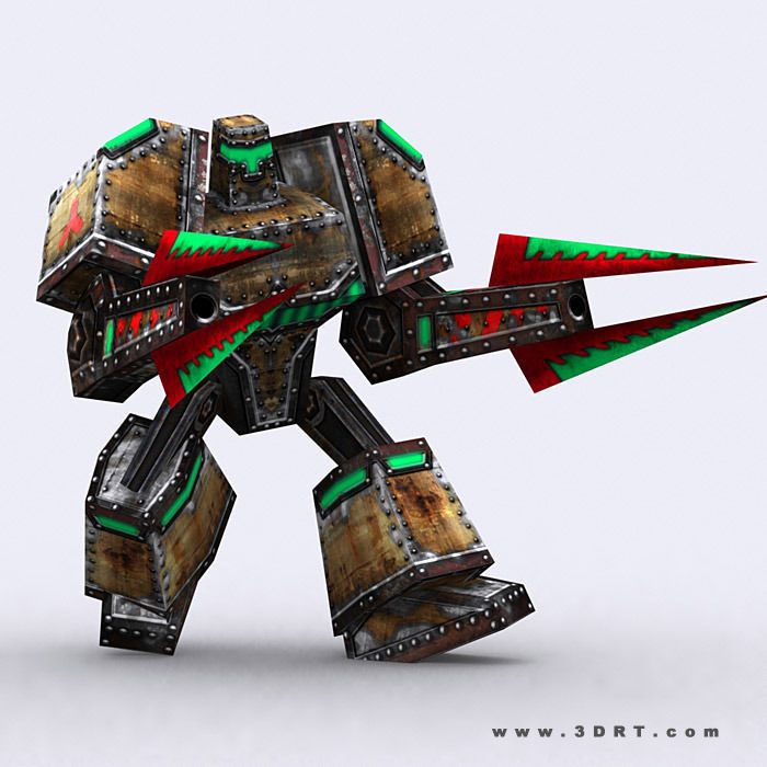3DRT - Warbots Mechanoids Low-poly 3D model_19