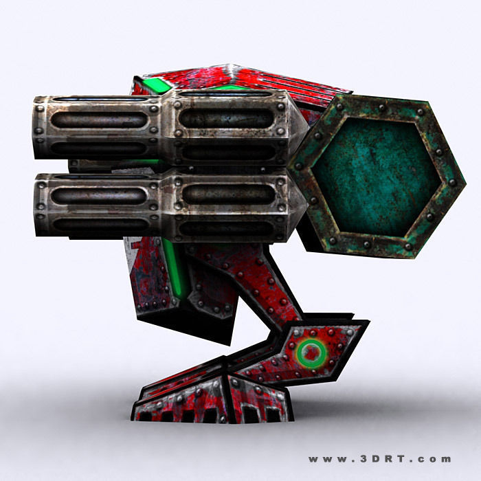 3DRT - Warbots Mechanoids Low-poly 3D model_13