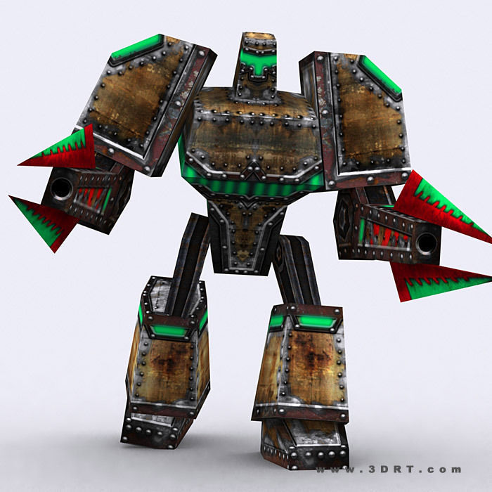 3DRT - Warbots Mechanoids Low-poly 3D model_16