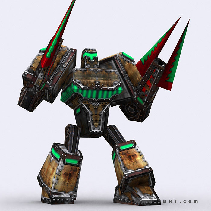 3DRT - Warbots Mechanoids Low-poly 3D model_4