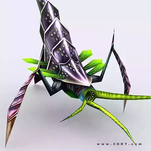 3DRT - Insectoids Monsters Low-poly 3D model
