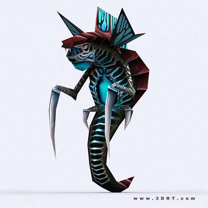 3DRT - Insectoids Monsters Low-poly 3D model_2
