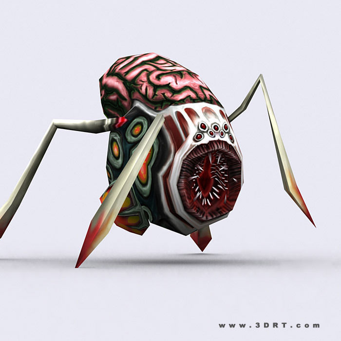 3DRT - Insectoids Monsters Low-poly 3D model_3