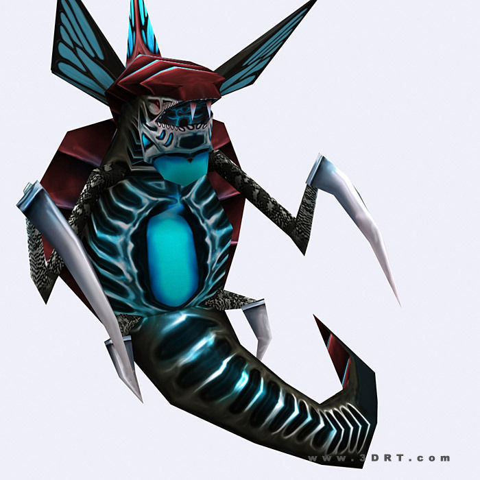 3DRT - Insectoids Monsters Low-poly 3D model_11
