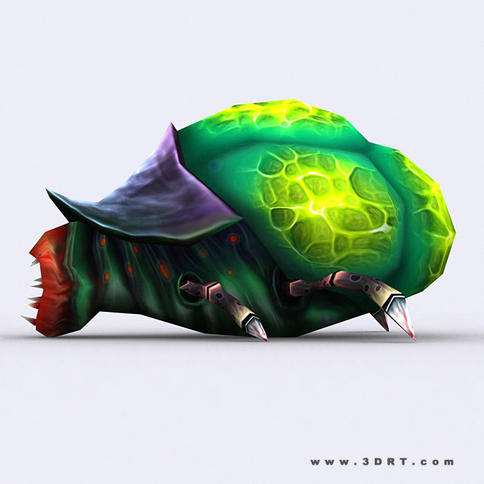 3DRT - Insectoids Monsters Low-poly 3D model_16