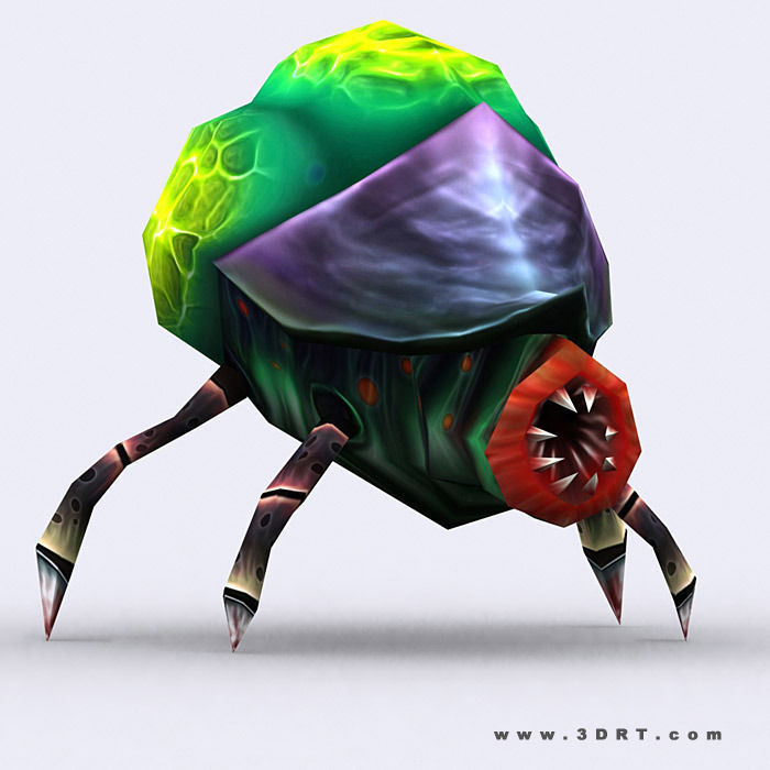 3DRT - Insectoids Monsters Low-poly 3D model_6