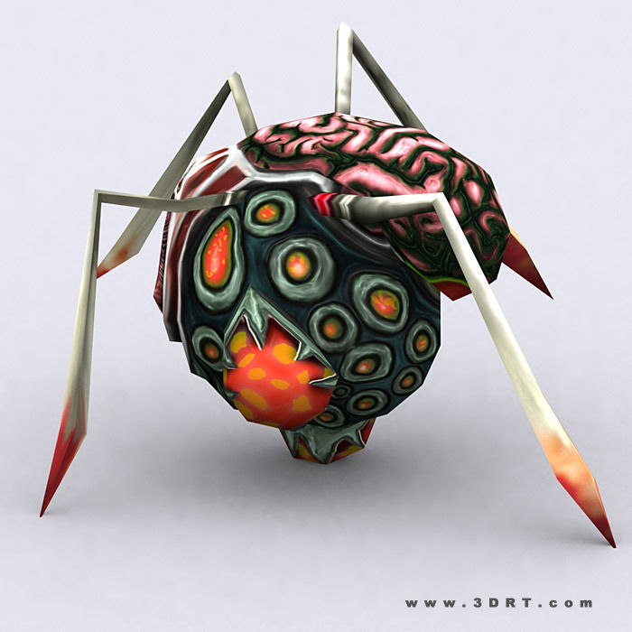 3DRT - Insectoids Monsters Low-poly 3D model_5