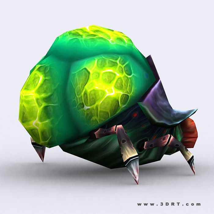 3DRT - Insectoids Monsters Low-poly 3D model_17