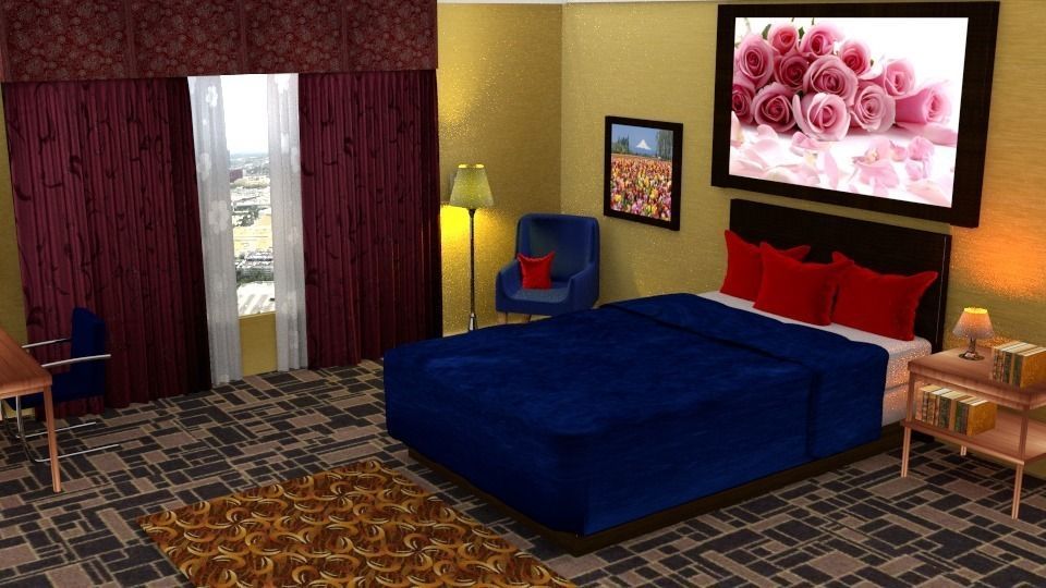Hotel Rooms 3D model_1