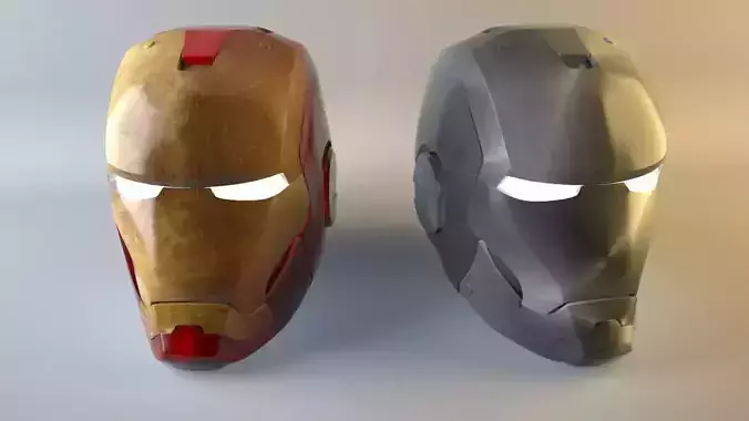 Iron man high poly head model