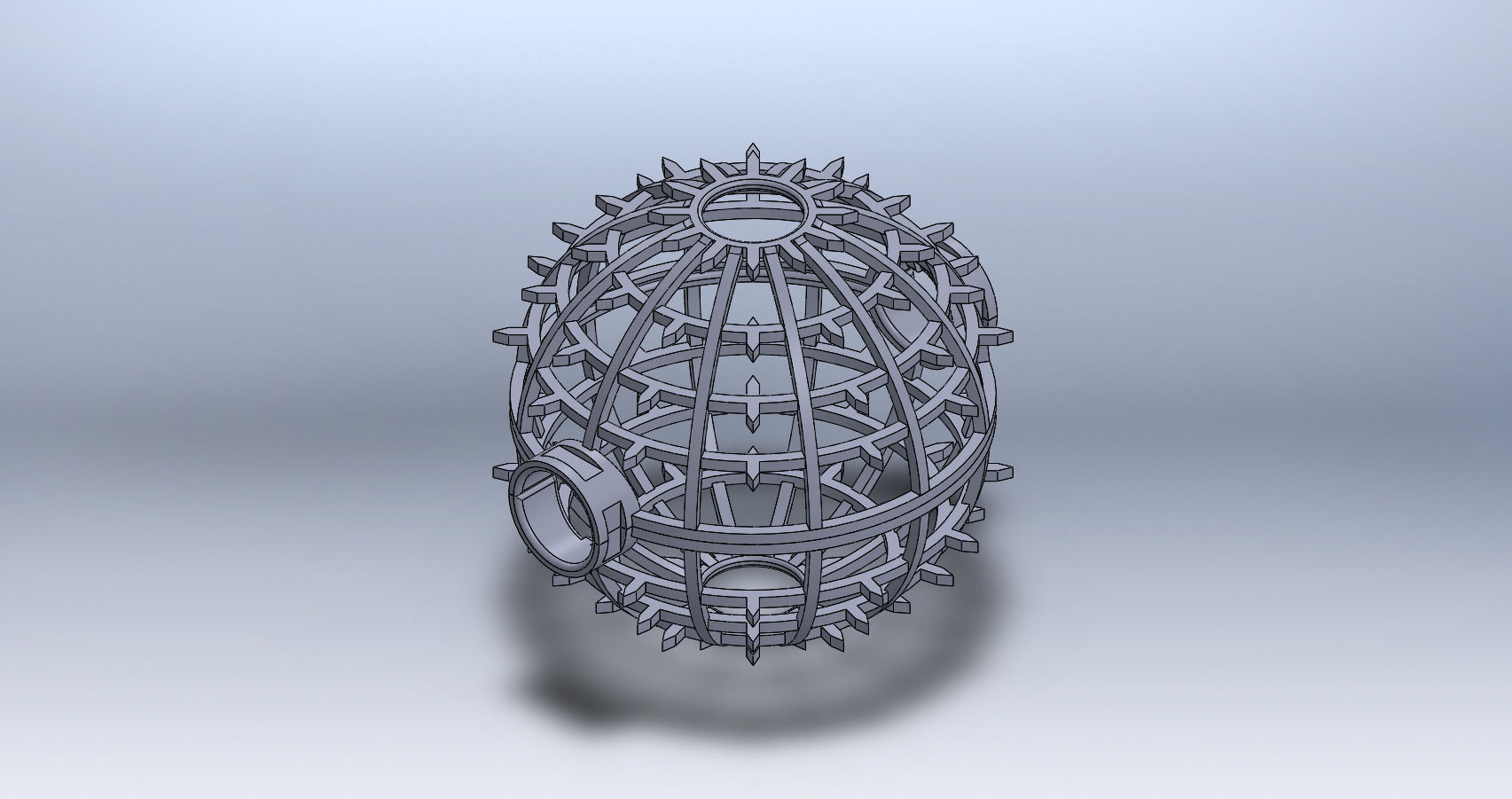 Peach Shield Free 3D print model_1