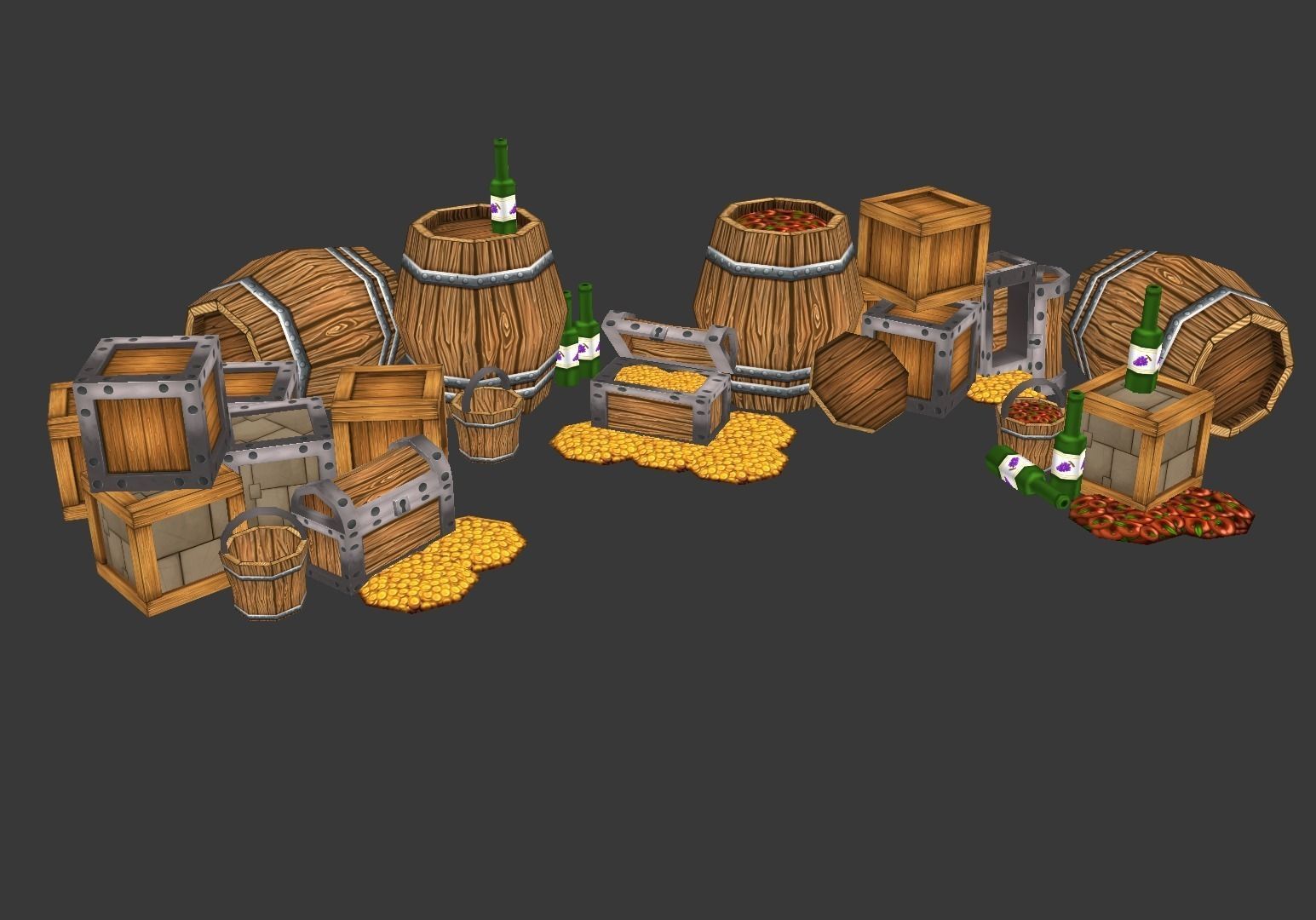 Cartoon Props Pack 3D model_8