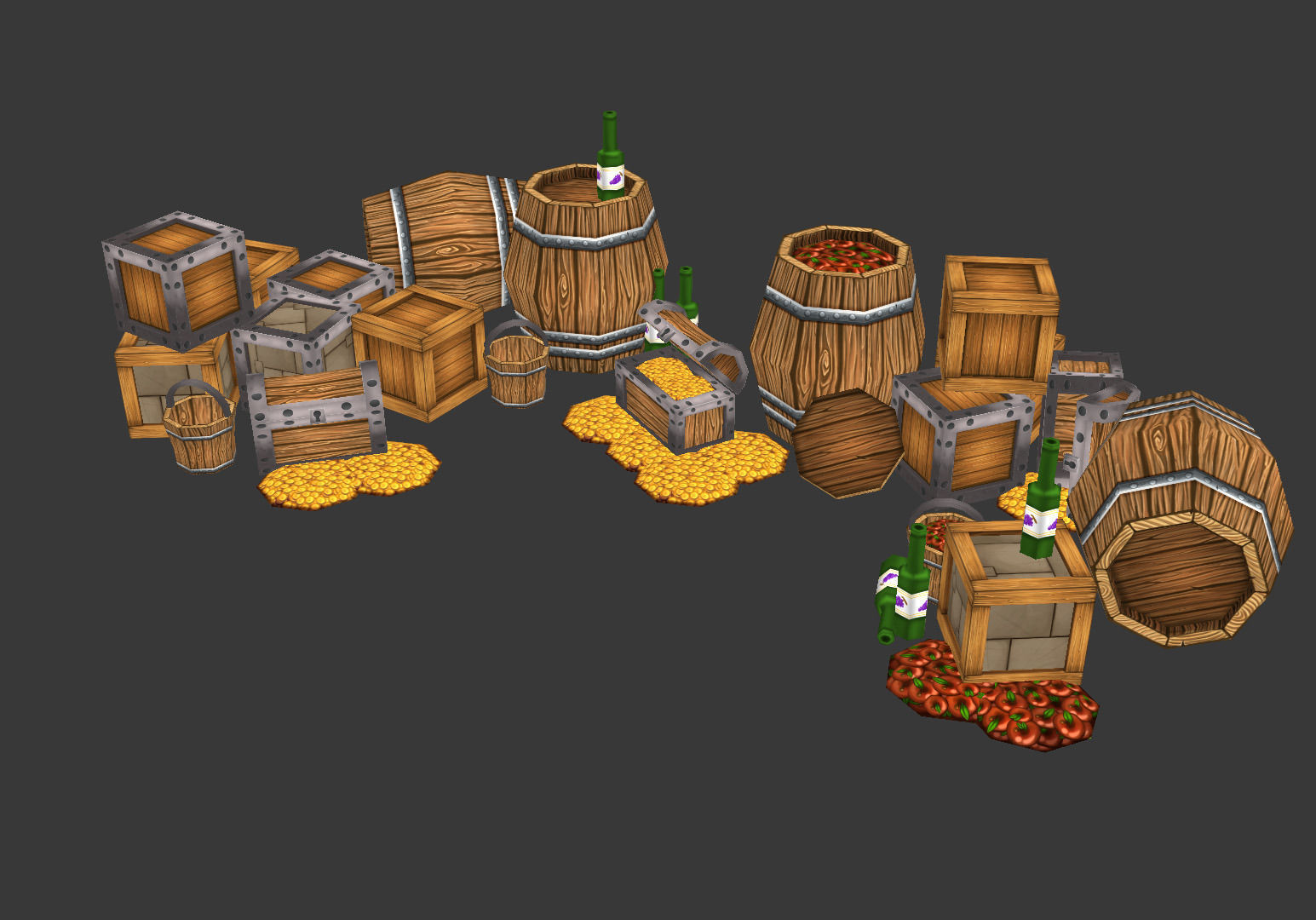 Cartoon Props Pack 3D model_2