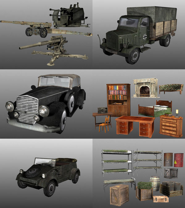 WWII model pack 3D model_4
