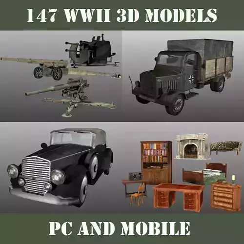 WWII model pack 3D model WWII model pack 3D model
