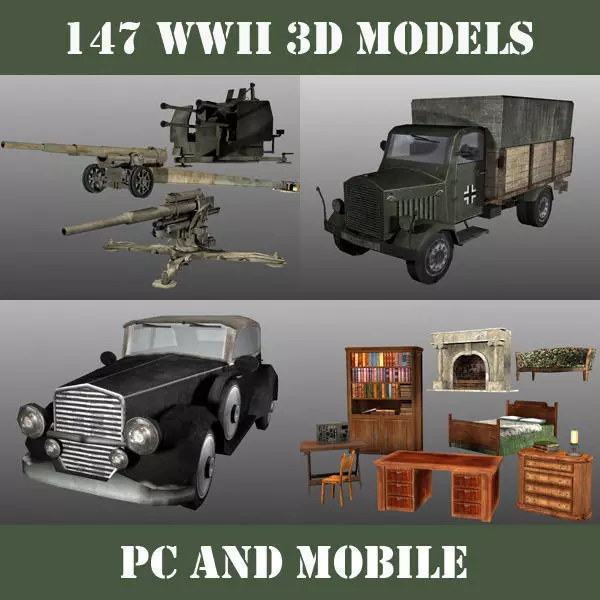 WWII model pack 3D model_0