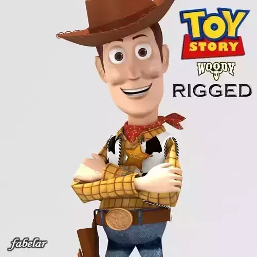 Woody rigged 3D model