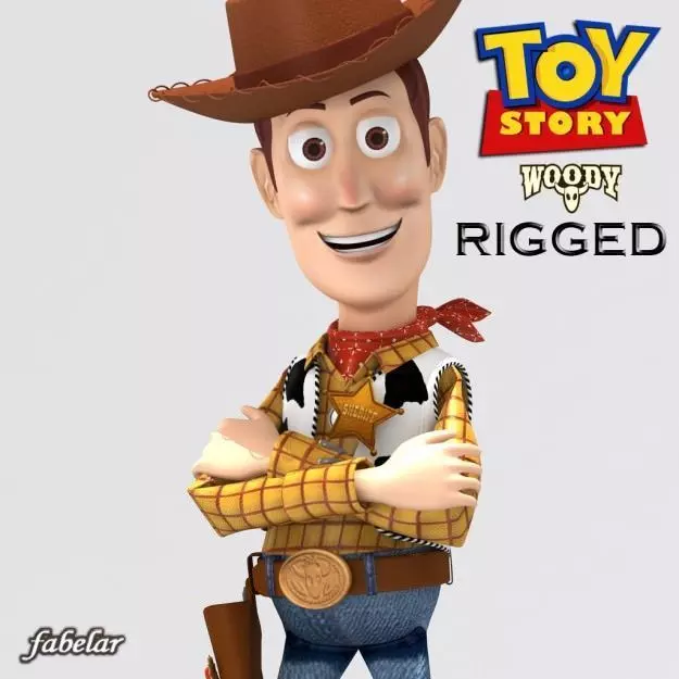 Woody rigged 3D model_0