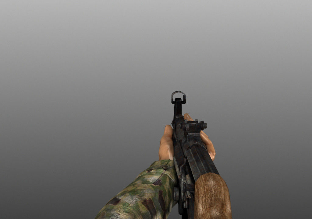 WWII Animated Weapons and Arms 3D model_10