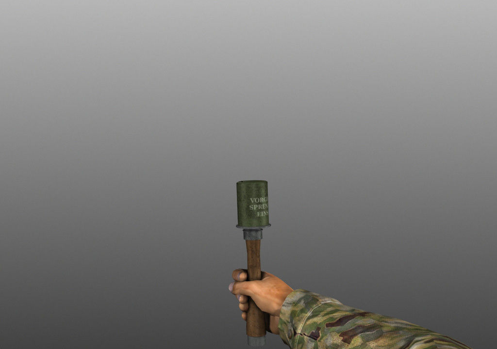WWII Animated Weapons and Arms 3D model_6