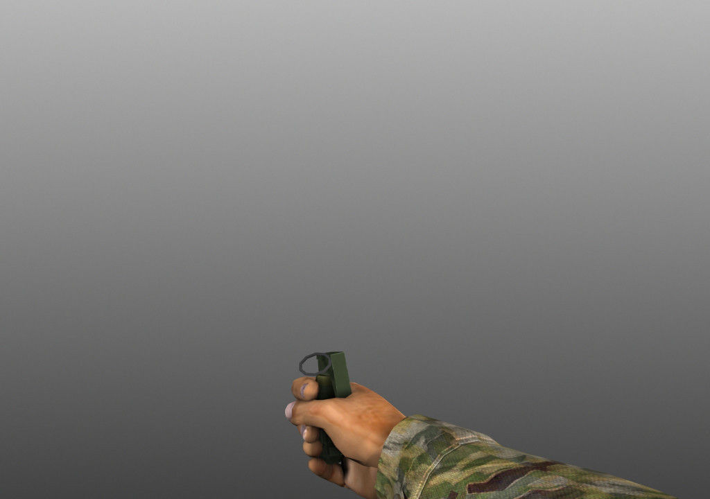 WWII Animated Weapons and Arms 3D model_16