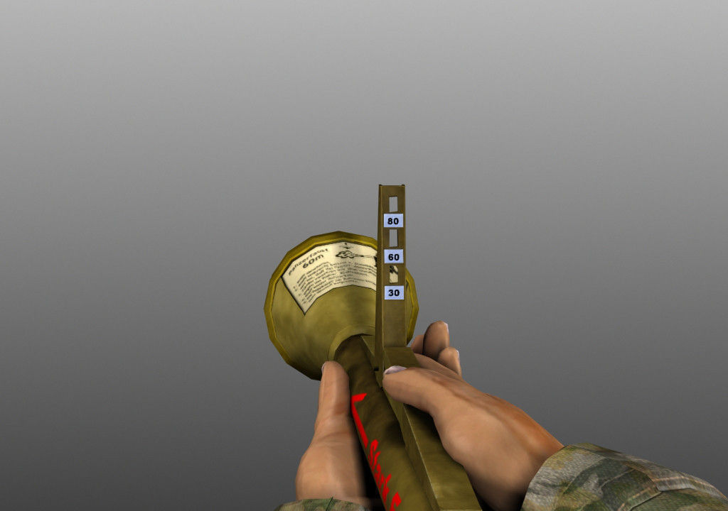 WWII Animated Weapons and Arms 3D model_7