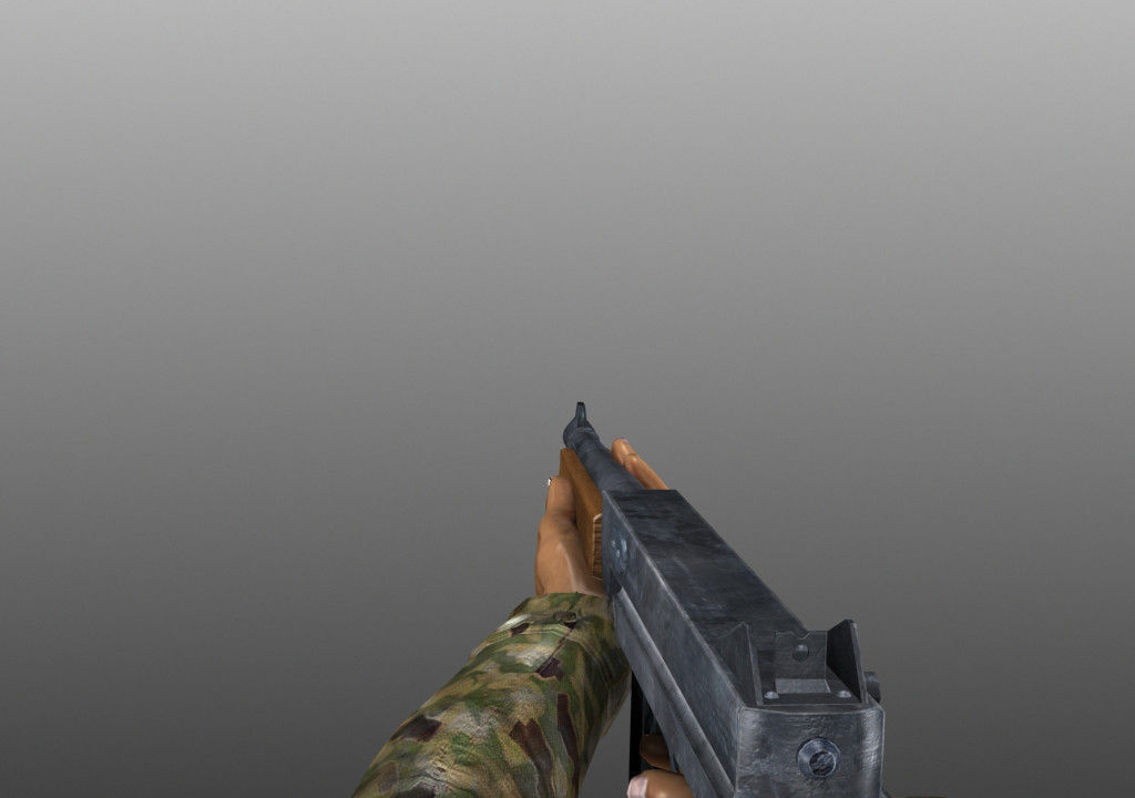 WWII Animated Weapons and Arms 3D model_8