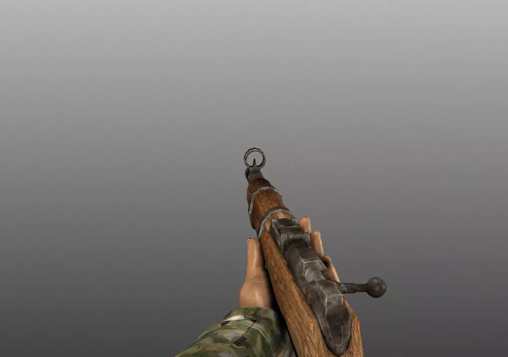 WWII Animated Weapons and Arms 3D model_0