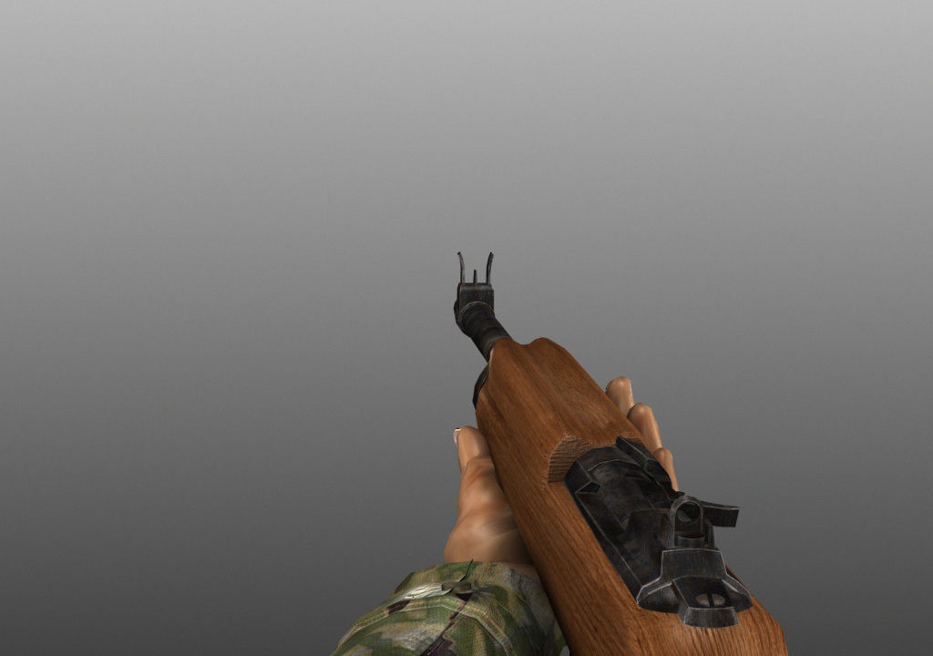 WWII Animated Weapons and Arms 3D model_9