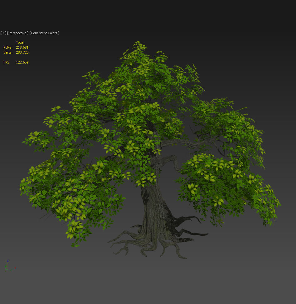 Tree - set 02  Low-poly 3D model_20