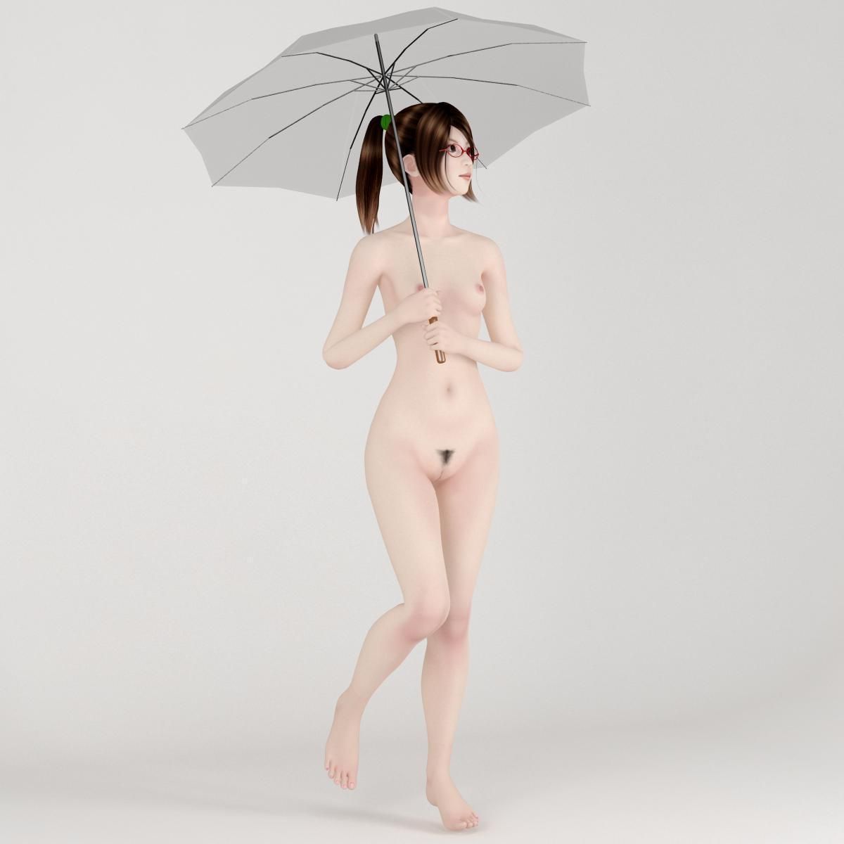 Natsumi dress pose 01 3D model_6