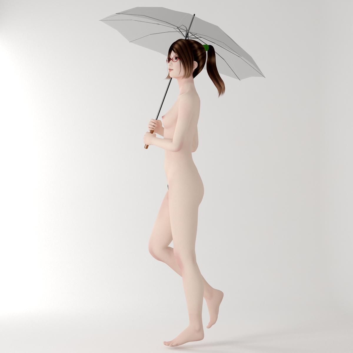 Natsumi dress pose 01 3D model_9