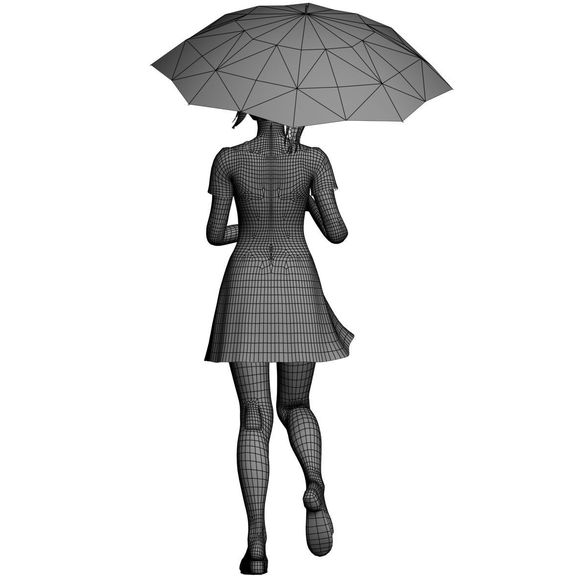 Natsumi dress pose 01 3D model_15