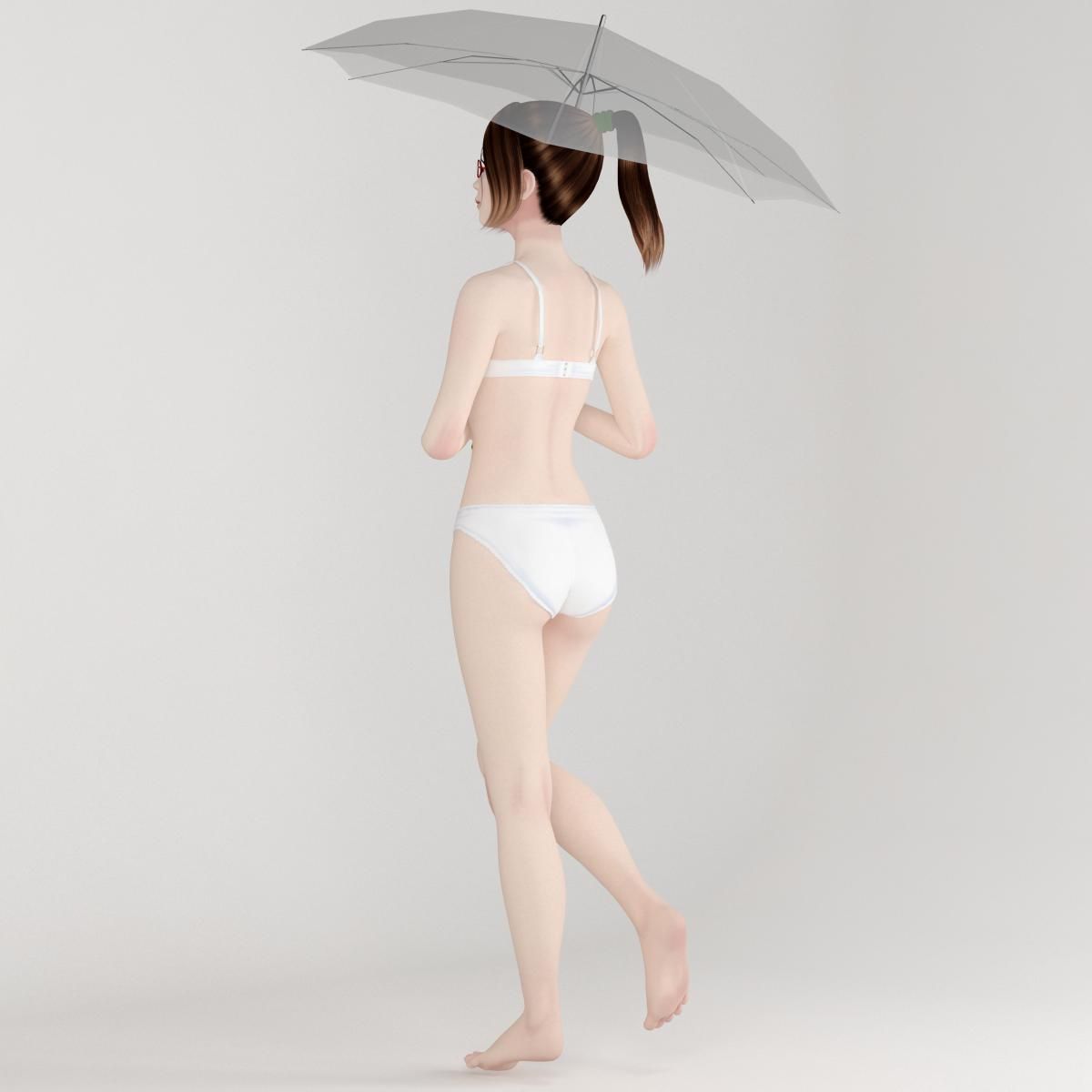 Natsumi dress pose 01 3D model_11