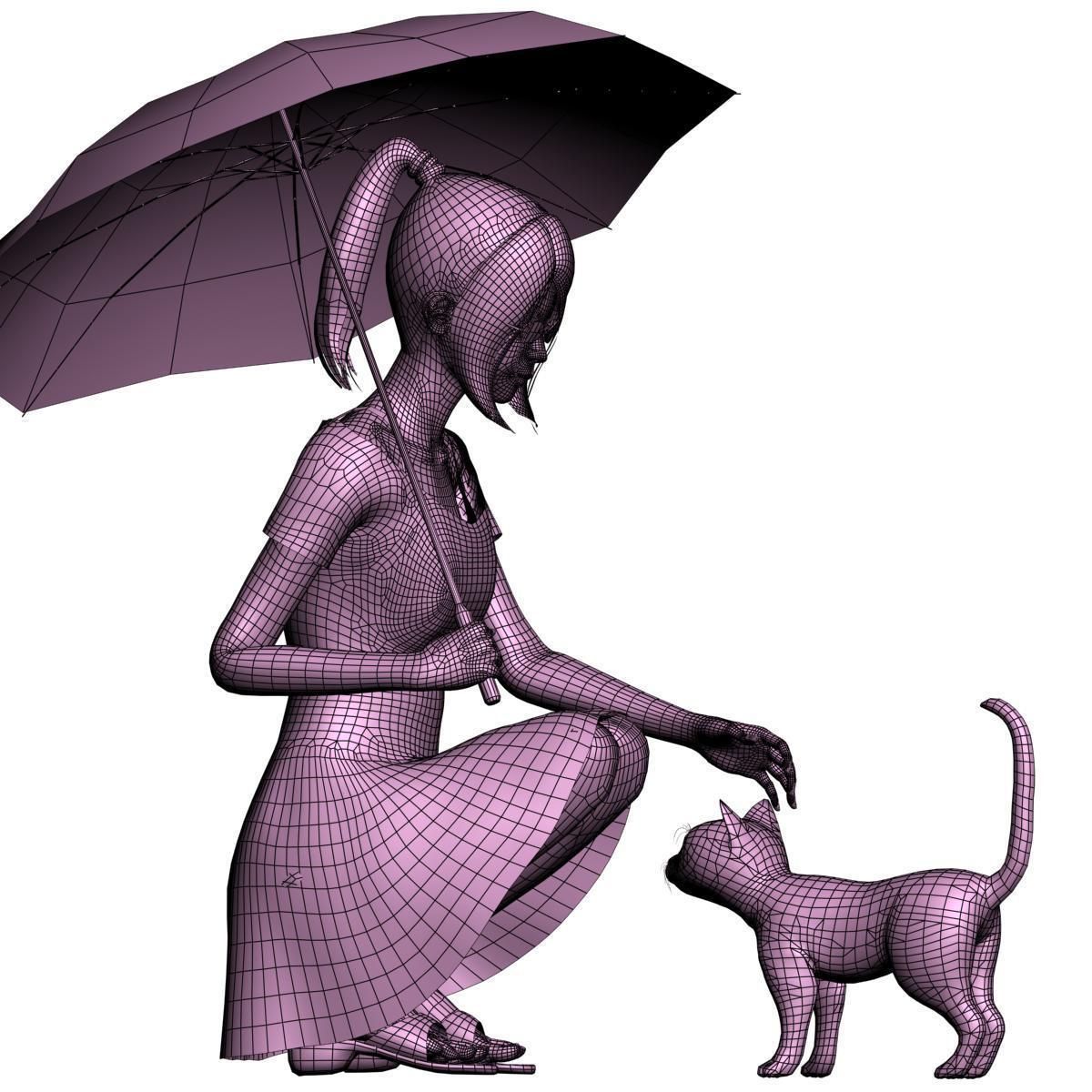 Natsumi dress pose 02 3D model_13