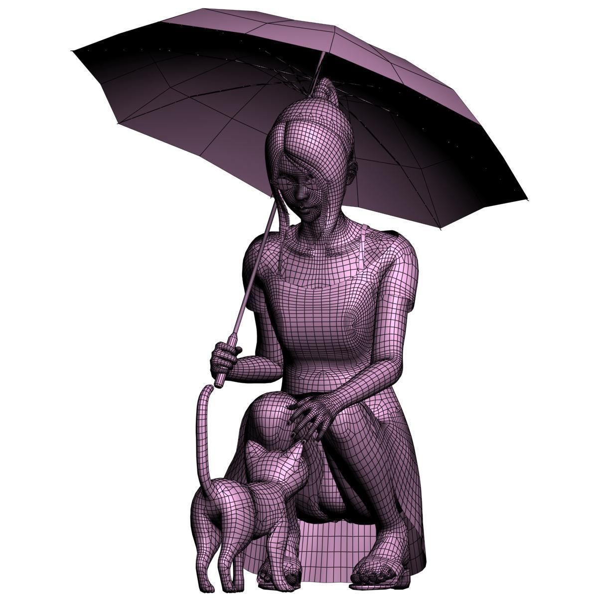 Natsumi dress pose 02 3D model_12