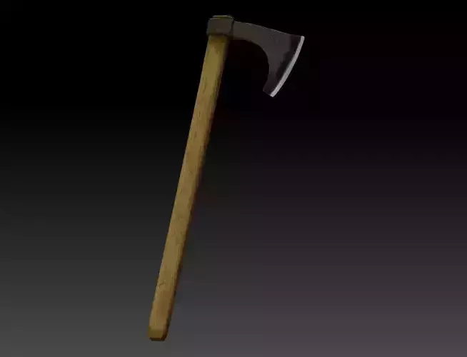 Low poly battle axe