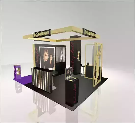 Exhidition stand YSL in GUM Moscow 3D model