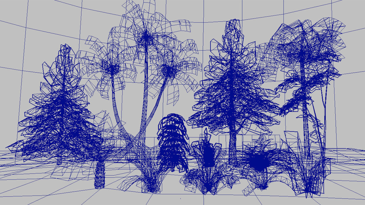 Plants Grass and Trees Pack Low-poly 3D model_4