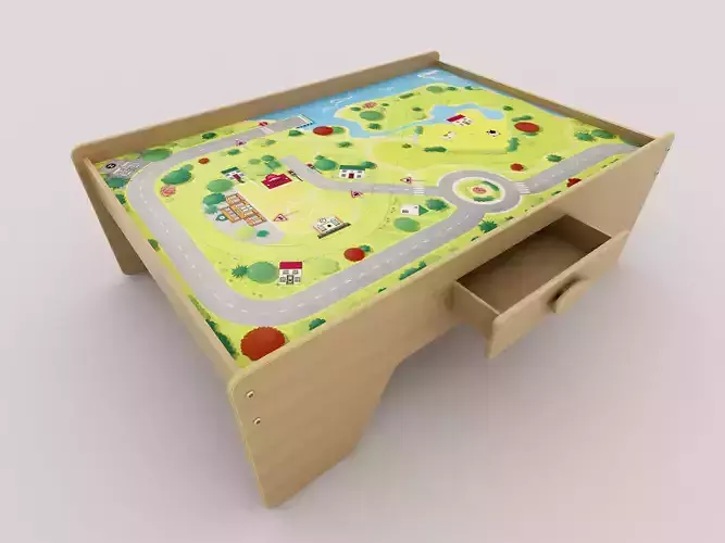 Wooden Toy Train Table
