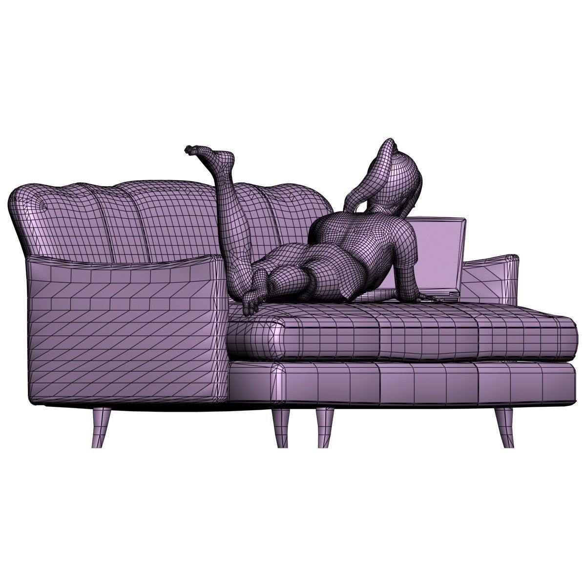 Natsumi dress pose 03 3D model_11