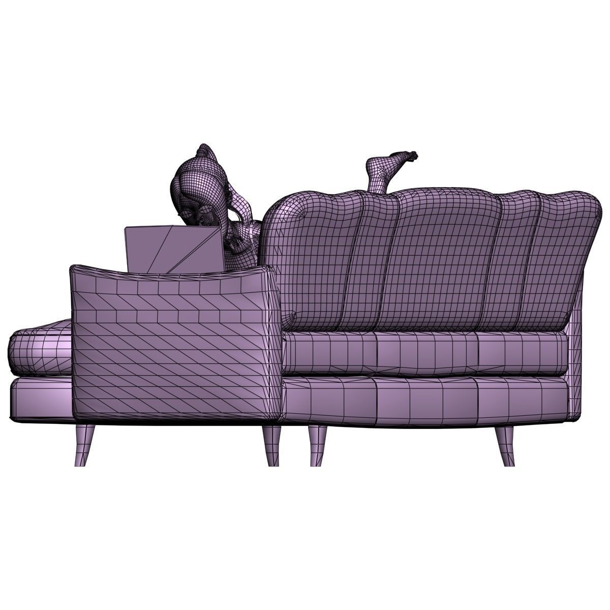 Natsumi dress pose 03 3D model_14