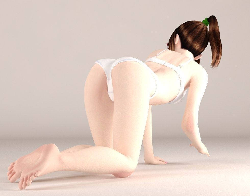 Natsumi dress pose 04 3D model_6