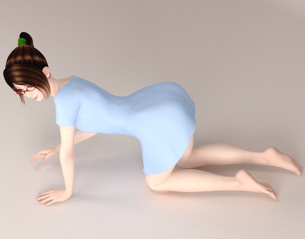 Natsumi dress pose 04 3D model_8