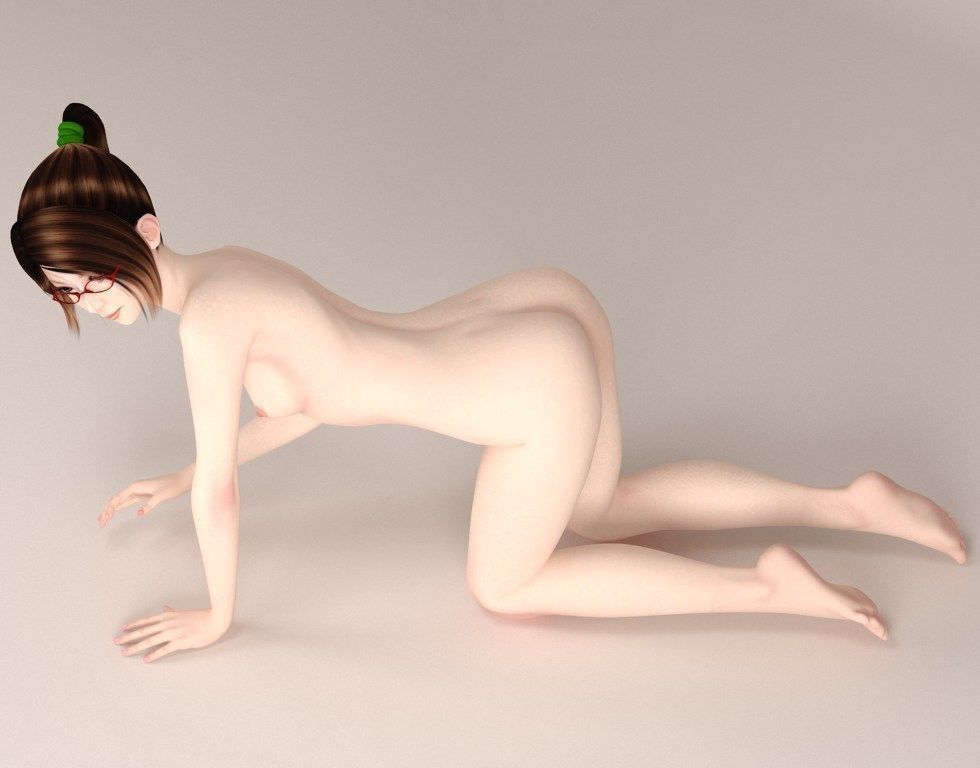 Natsumi dress pose 04 3D model_10