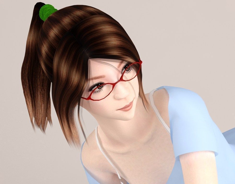 Natsumi dress pose 04 3D model_1