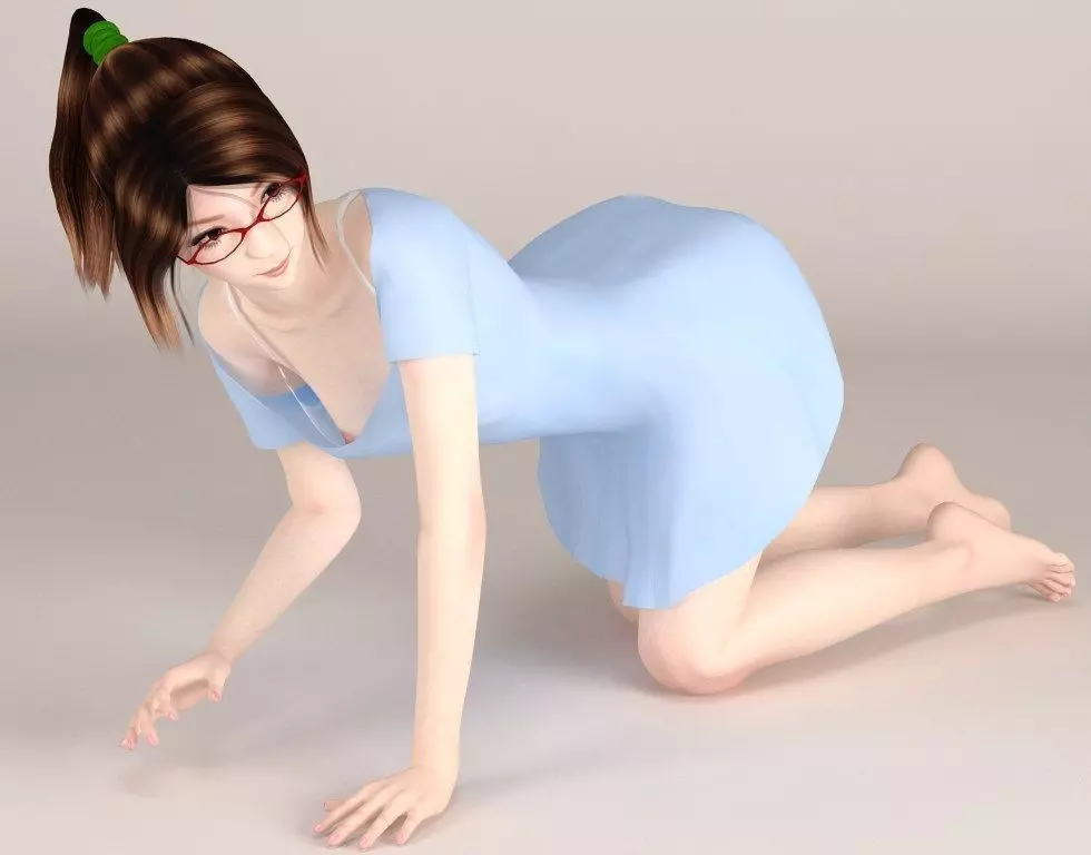 Natsumi dress pose 04 3D model_0