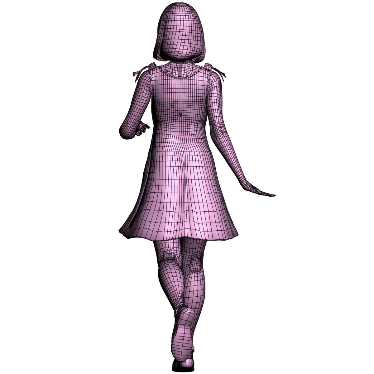 Mariko dress pose 01 3D model_13