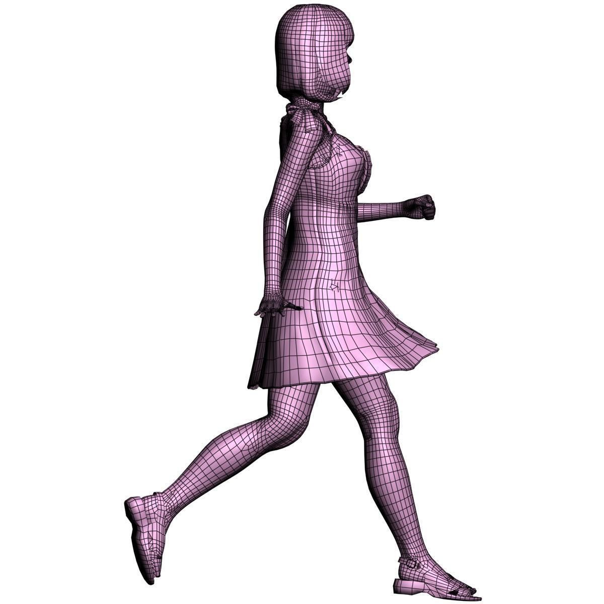 Mariko dress pose 01 3D model_14