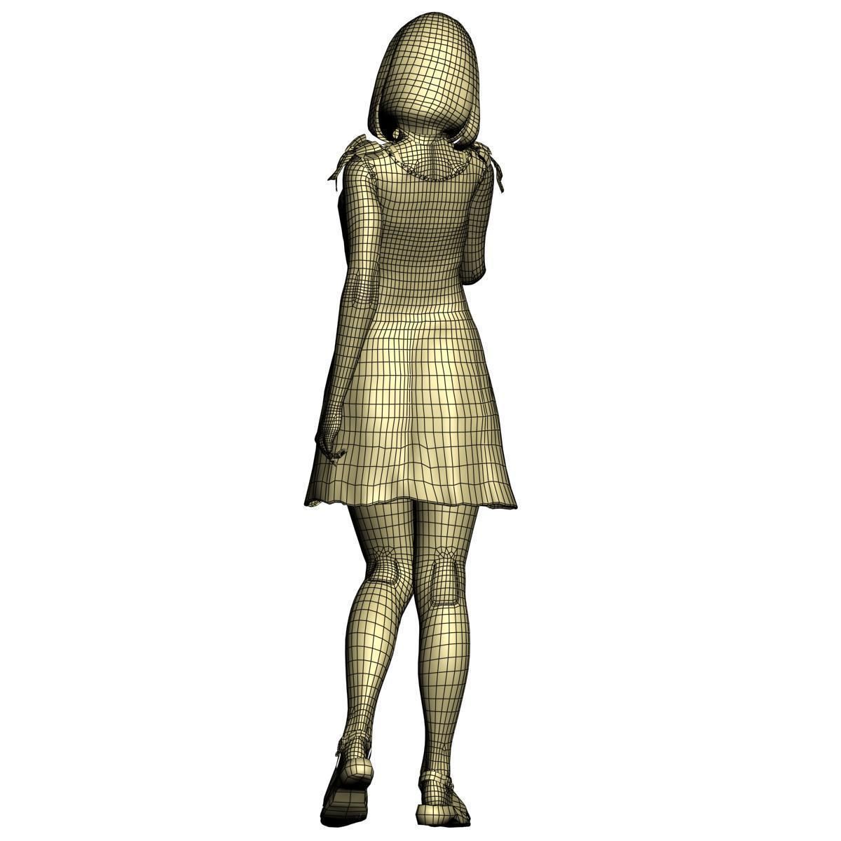 Mariko dress pose 02 3D model_13